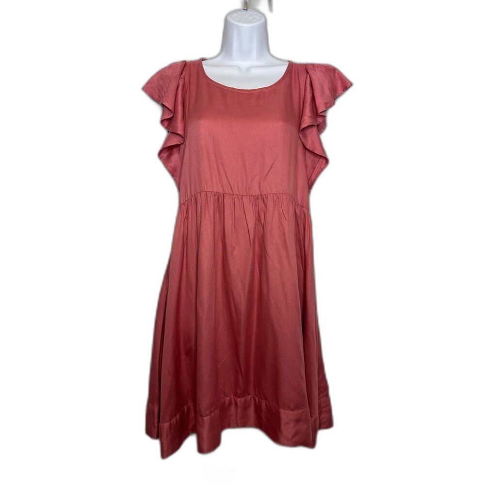 NWT Beyond Words Ruffle Sleeve Mauve Dress Medium